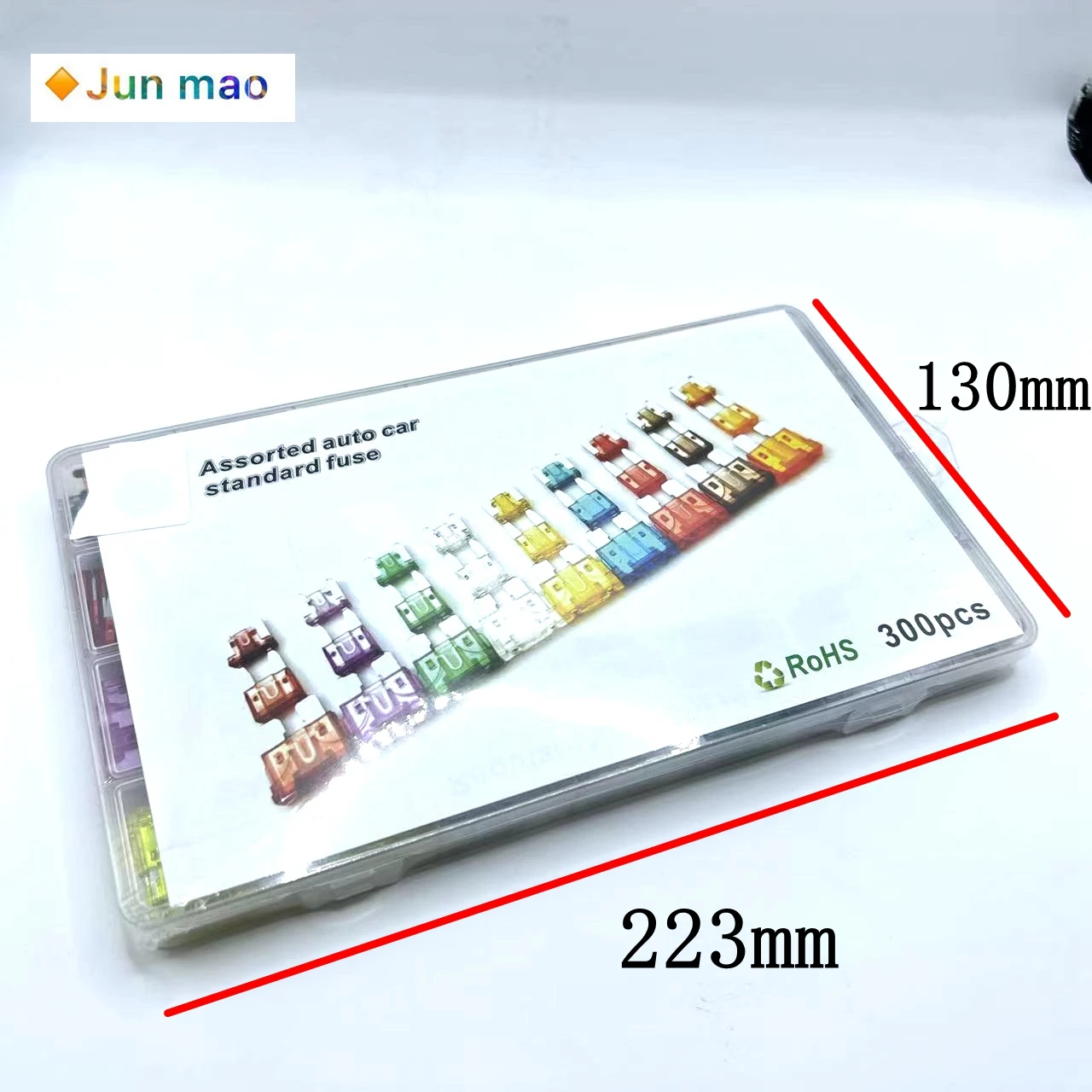 300pcs aluminum small and medium-sized mini fuse combination small clip white car plug-in fuse piece