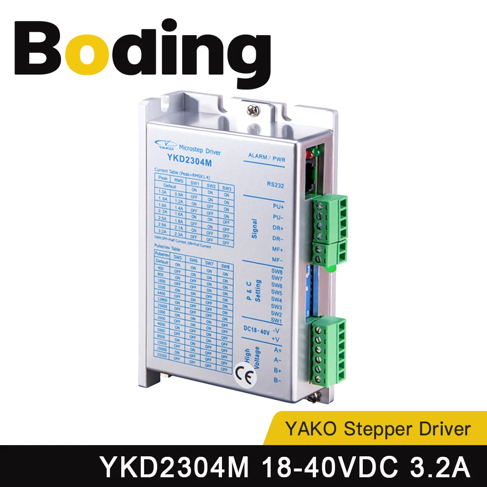 

BODING YAKO 2Phase Stepper Motor Driver YKD2304M 18-40VDC 3.2A