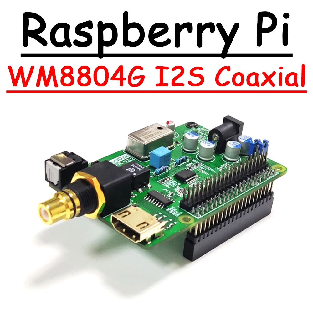 Placa de Som Áudio Digital Raspberry Pi4b I2s Hdmi Coaxial Hifi Óptico Digi Mais Placa de Decodificação Dsd64 128 256 512 Modo Volumio