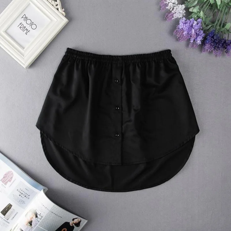 Detachable Underskirt for Women, Fake Shirt, Irregular Skirt, Tail Blouse Hem, Cotton Extender, Mini Skirt, 6 Sizes