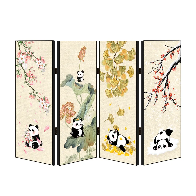 

New Chinese panda small screen desktop ornament entrance tea room living room light luxury high-end decorative special gifts
