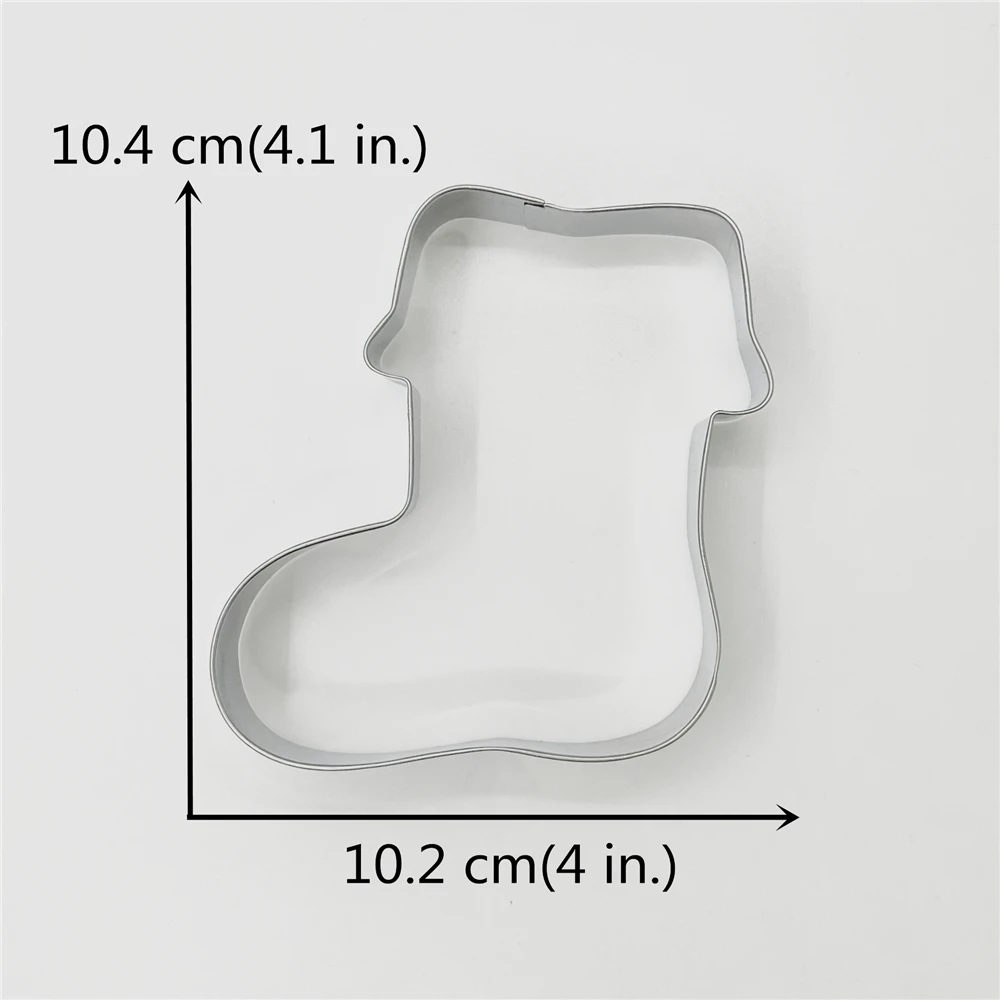 KENIAO Christmas Stocking Cookie Cutter - 10.4 CM - Winter Biscuit Fondant Sandwich Bread Mold - Stainless Steel - by Janka