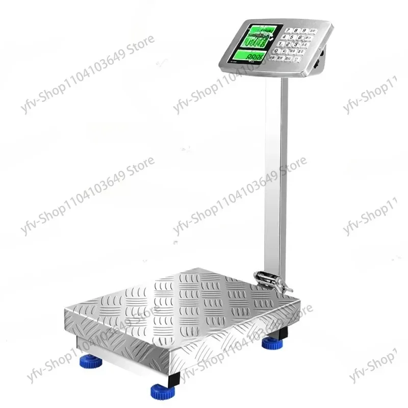 Electronic Scale 100kg, Folding Scale, Stainless Steel Material, Waterproof, Commercial Desktop Stainless Steel 150kg