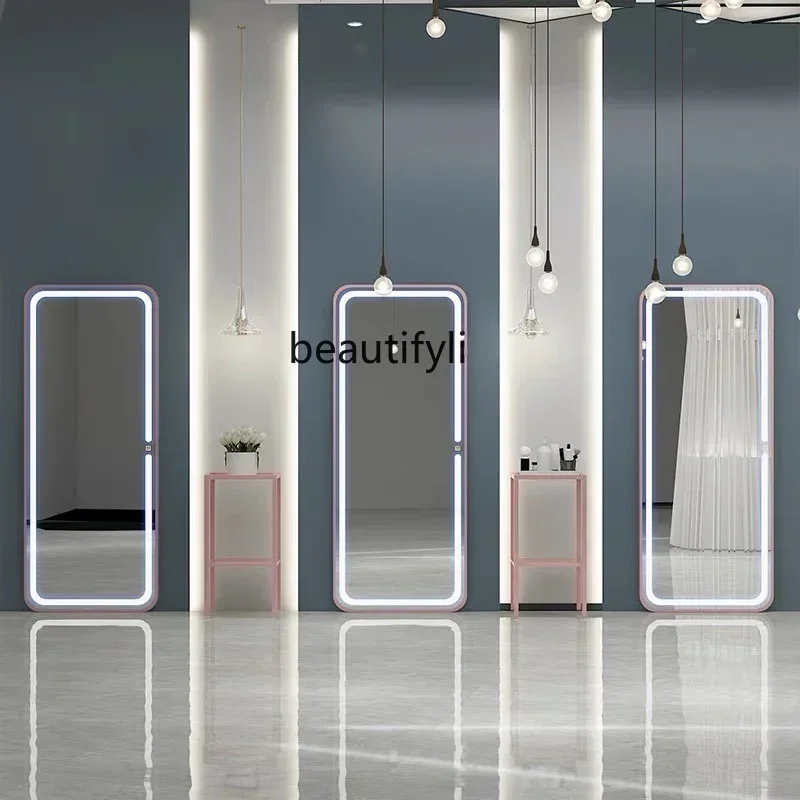 Y SS NewHairdressing دولاب الزينة صالون حلاقة لصالون الشعر قص الشعر على الوجهين مرآة أرضية مرآة واقفة