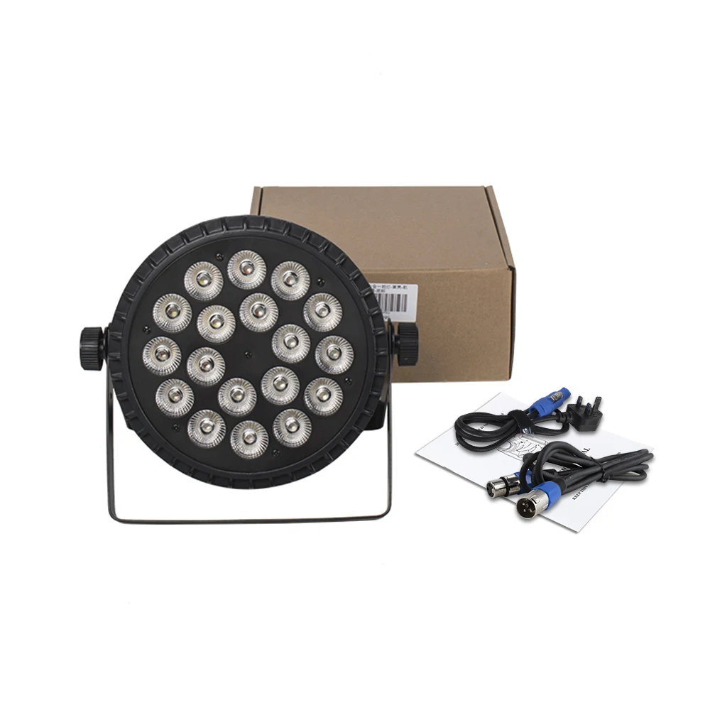 Imagem -06 - Shehds-alumínio Liga Flat Par Iluminação Led Professional Stage dj Equipment Dmx512 Rgbwa Mais uv 18x18w 18x12w Pcs