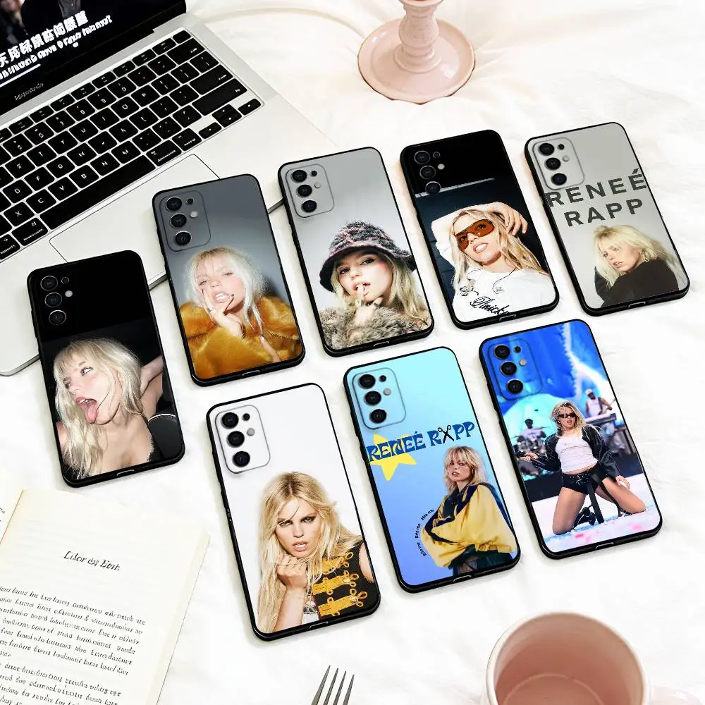 Funda de teléfono Singer R-renee Rapp Bite Me para Samsung S 25,24,23,22,30,21,10,9,Ultra,Plus,Lite,FE,4,5 G, funda negra suave