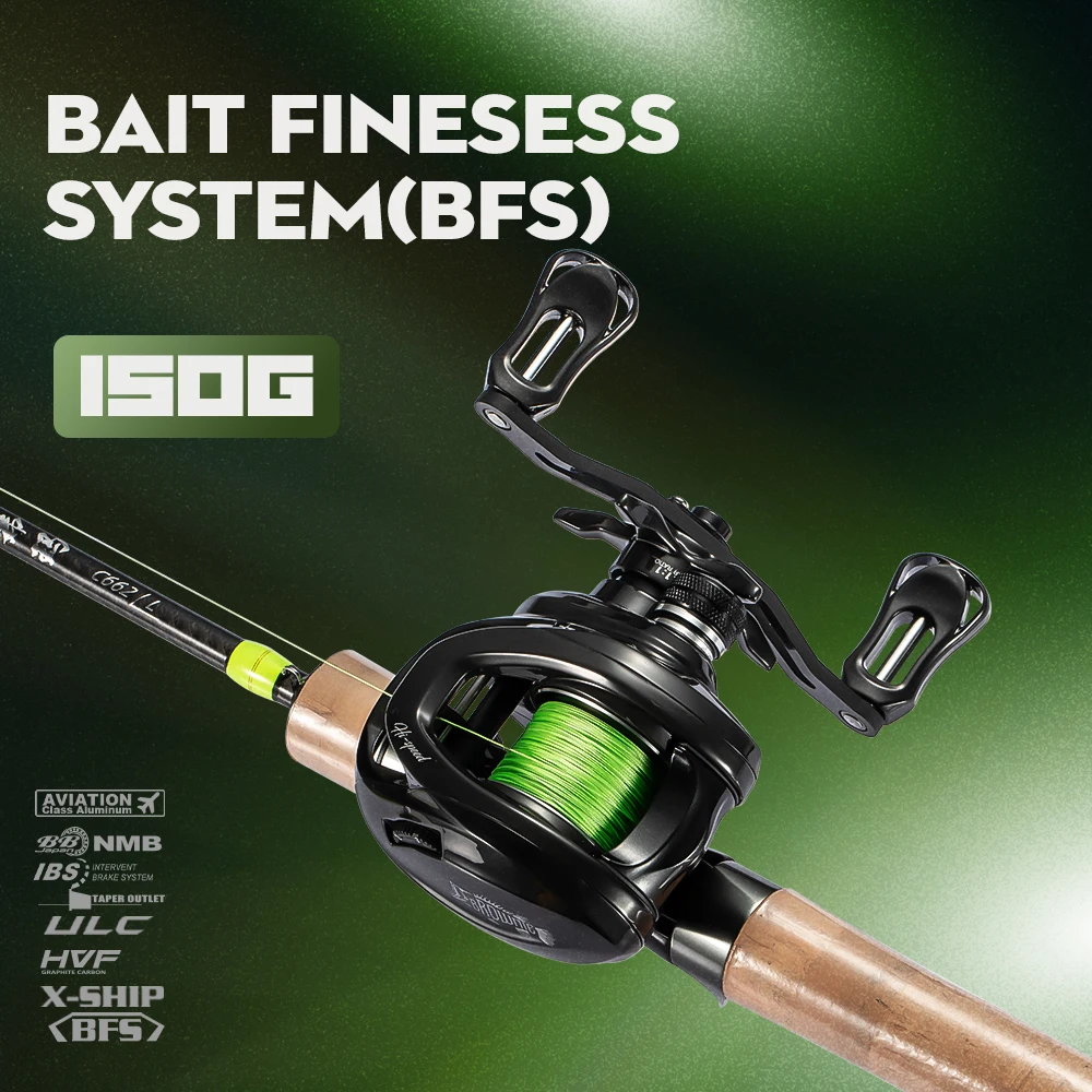 

CYLIUS BMC100 Baitcasting Reels BFS Saltwater 11+1BB Ultrlight 150g 8.1:1 High Speed Gear Ratio Magnetic Brake Baitcaster Reel