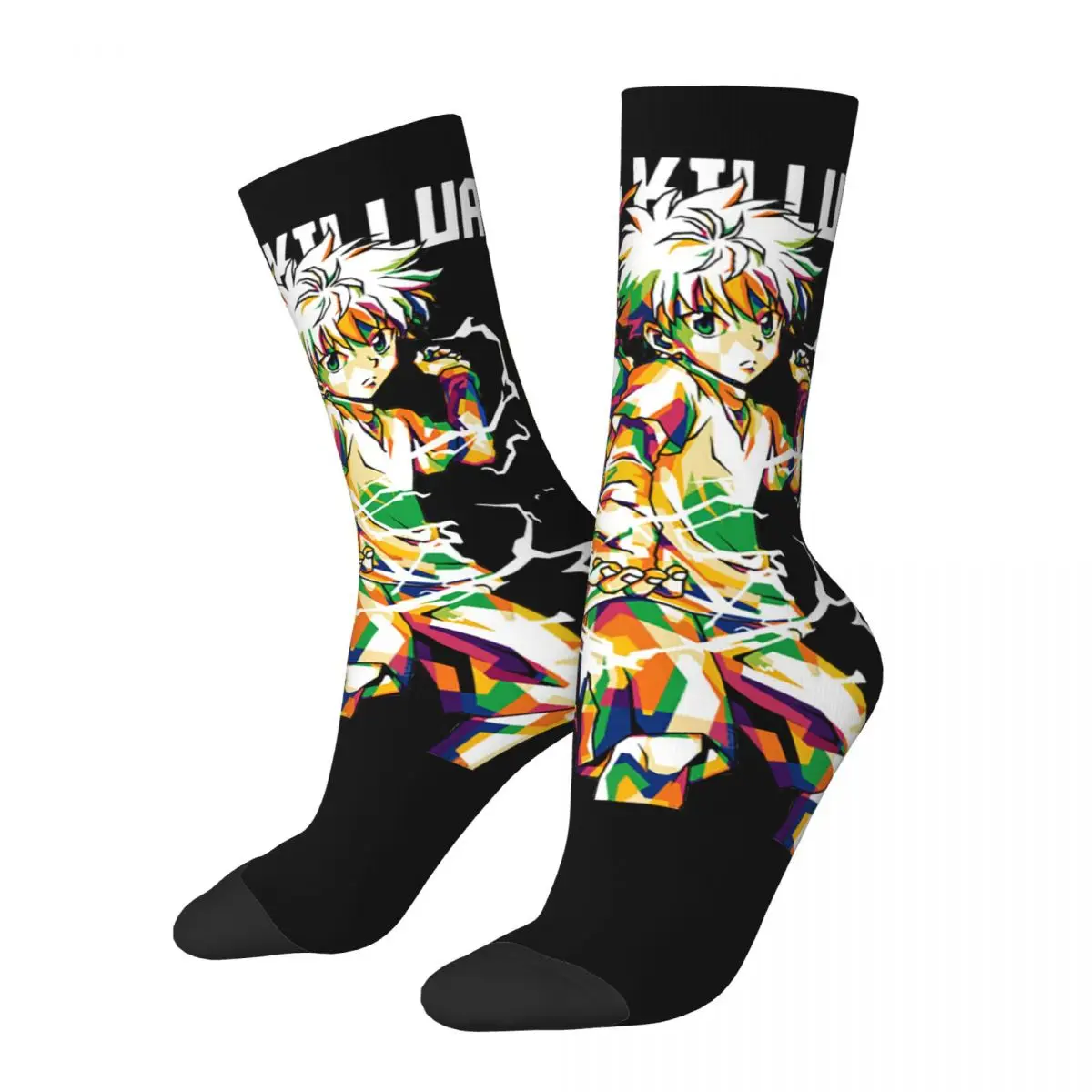 Fashion Hunter X Hunter Gon Killua Skateboard Socks Anime Polyester Long Socks for Women Men