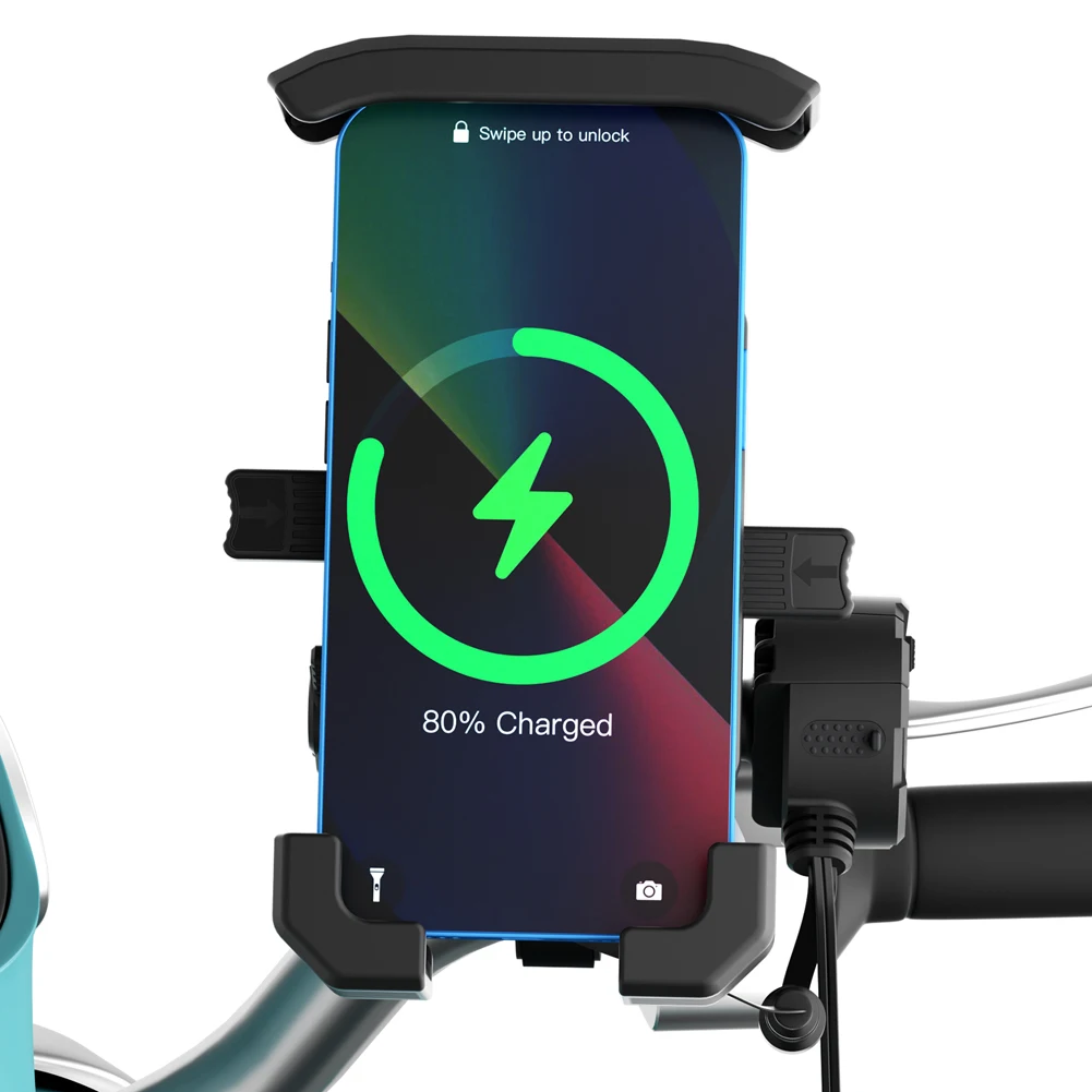 

15 Вт Беспроводная зарядка для мотоцикла, мобильная поддержка, быстрое зарядное устройство, амортизирующий держатель для телефона для мотоцикла, скутера