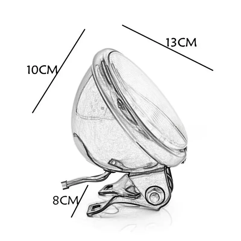 Fine 1pcs for Touring Chopper Custom Motorcycle Headlight Retro Motorcycle Headlight Amber Front Lamp Phare Moto Rond Noir