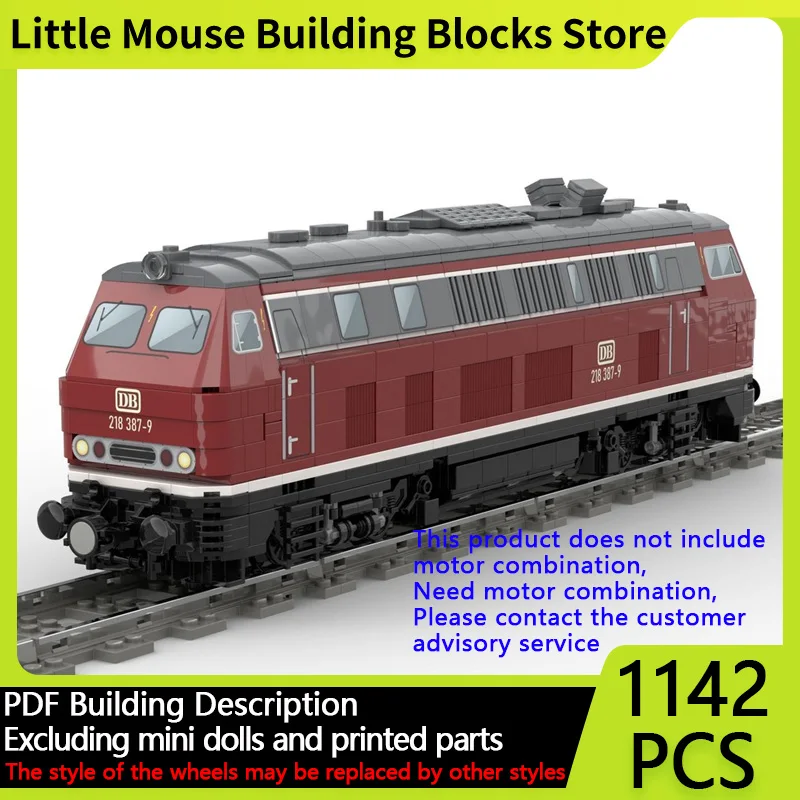

City Car Model MOC Building Bricks Diesel Locomotive BR218 Train Modular Technology Gifts Holiday Assemble Children Toys Sui