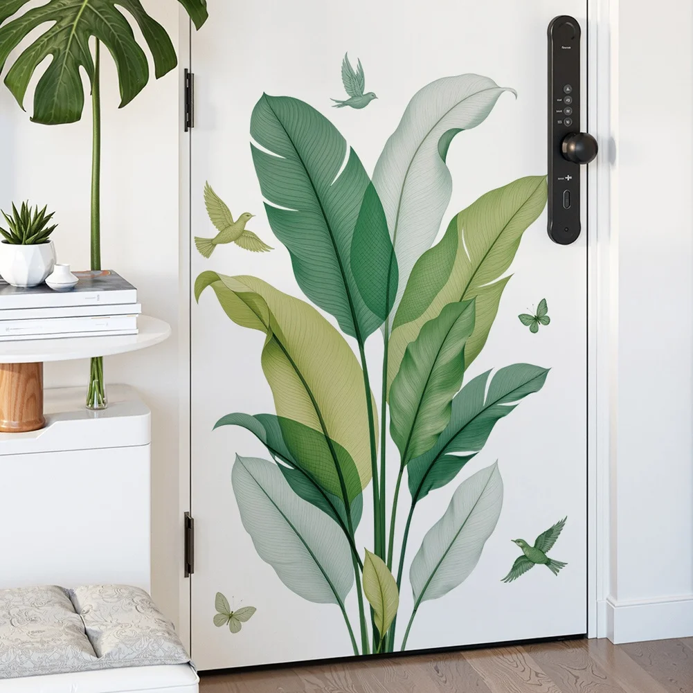 Botanical Wall Sticker PVC Waterproof and Pre Cut for Easy Application 21.6 in x 33.8 in For Living Room Bedroom