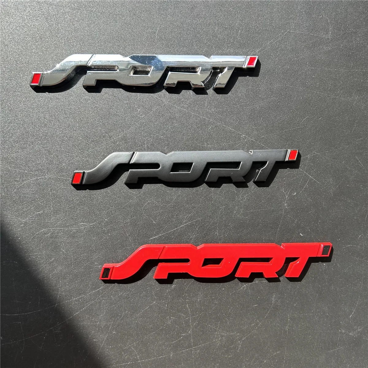 1 Pcs 3D Metal SPORT Logo Emblema Emblema Adesivo Universal Car Trunk Fender Decal Acessórios