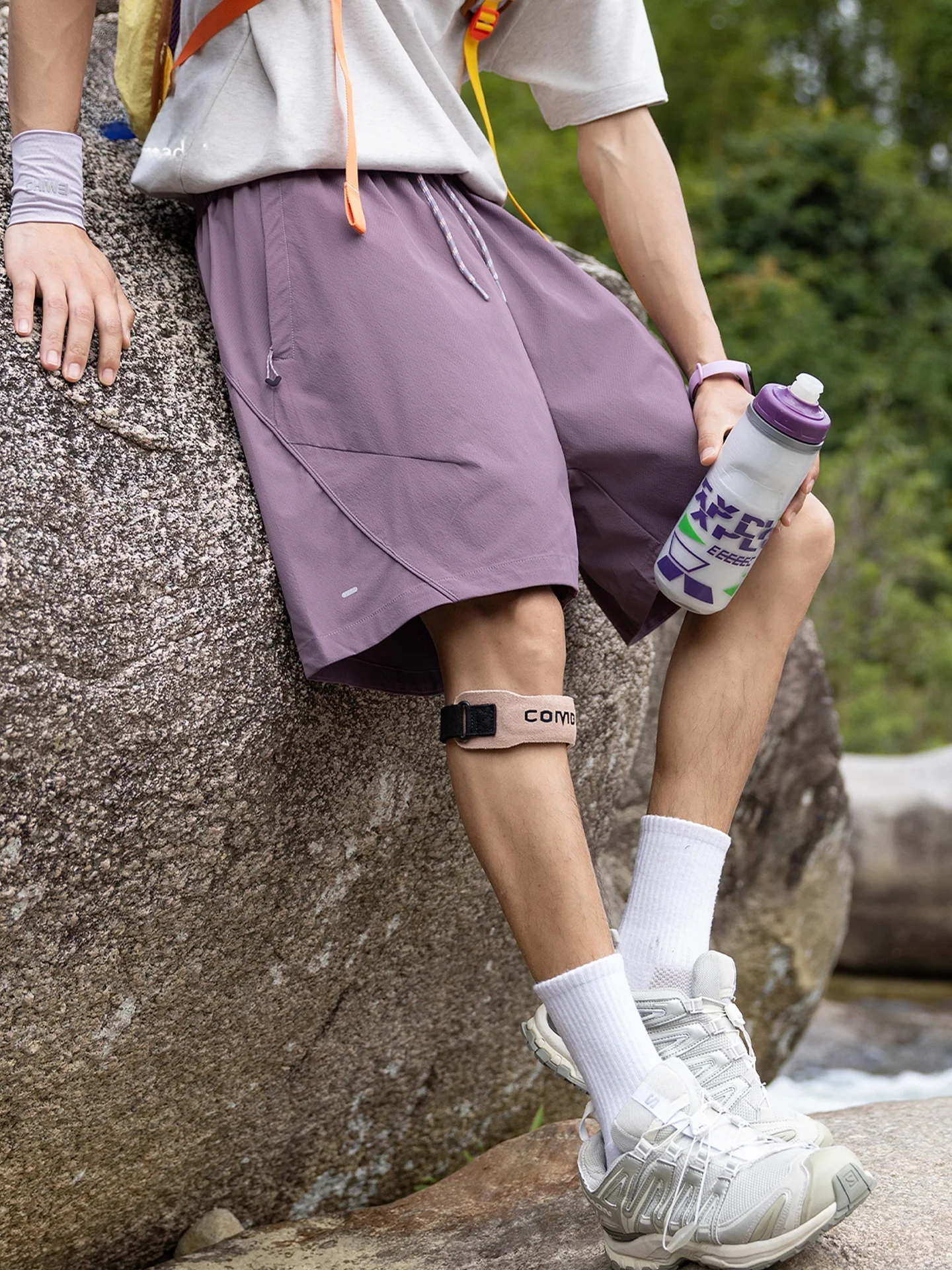 

Mmopotop Men's Casual Loose Fit Sports Shorts Summer New Style Outdoor Thin Breathable Five-Point Pants Polyester Fiber