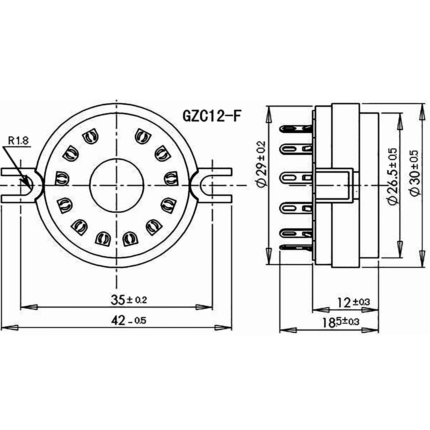 مقبس أنبوب سيراميك ، مقبس أنبوب إلكترون ، 9MN8 ، 8AC9 ، 50CA10 أنبوب مفرغ ، مضخم صوت هاي فاي سهل الاستخدام ، 12 سنًا