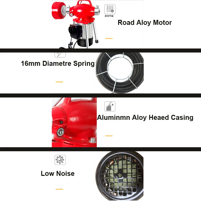 Automatic Dredge Machine Electric Pipe Dredging Sewer Tools Professional Clear Toilet Blockage Drain Cleaning Blockage Drain