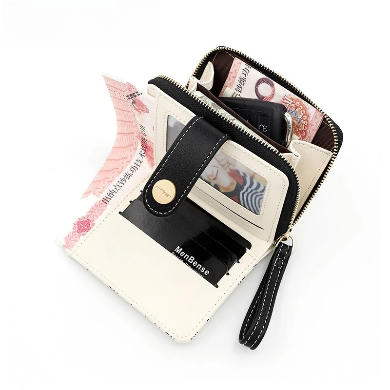 Cute Cat Wallet Japanese-style Short Card Case Money Bag Zipper Wallets for Women Key Storage Purse Coin Purse