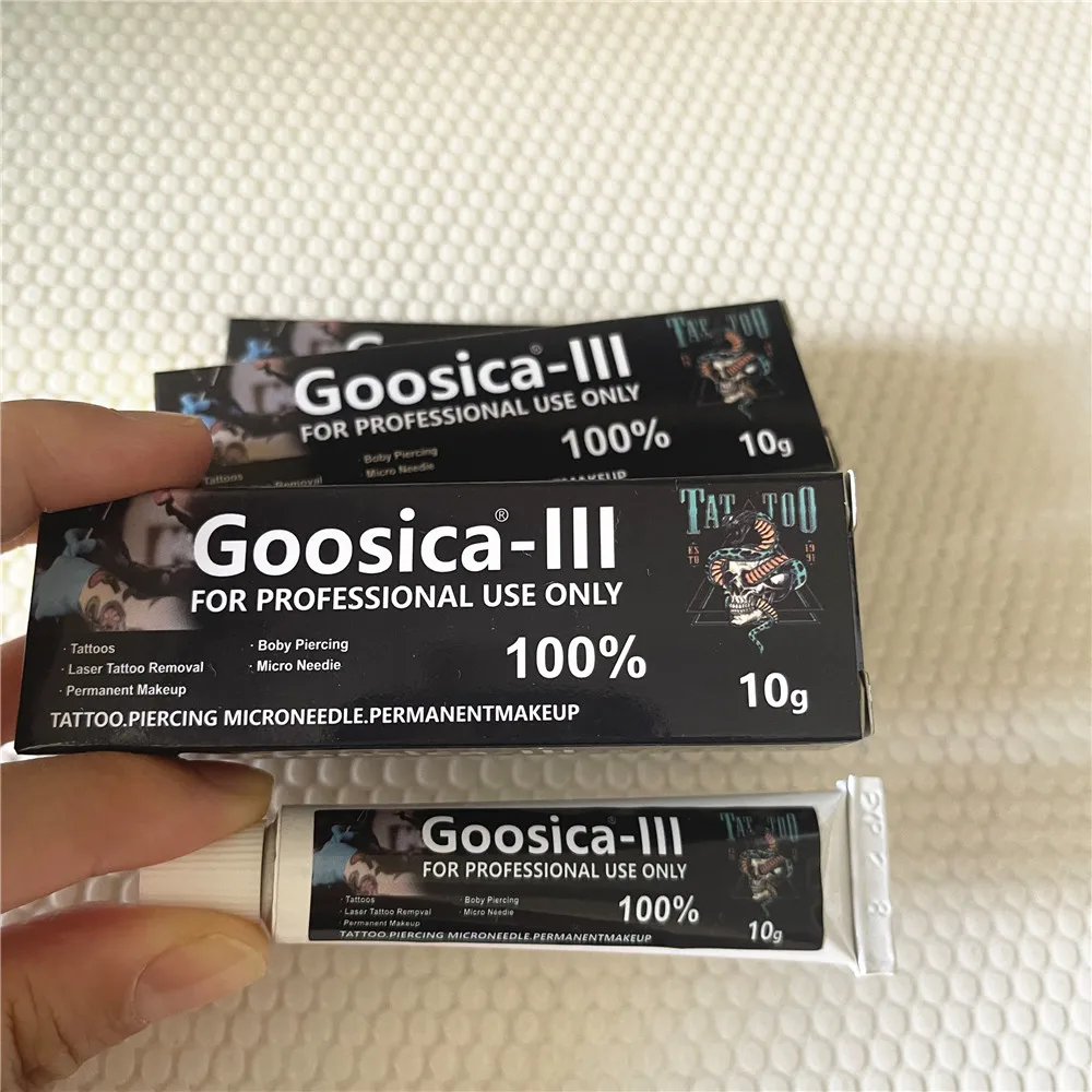 

100% Goosicia III Tattoo Cream Before Permanent Makeup Microneedle Eyebrow Lips Auxiliary Cream 10G