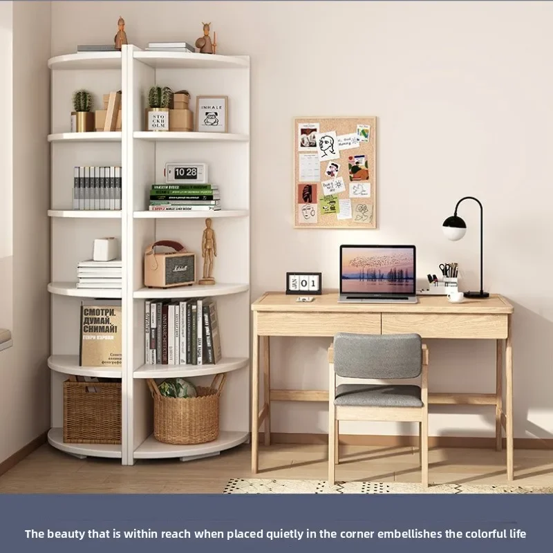 

Factory Bookshelf Floor-to-ceiling Wall Multi-layer Storage Locker Corner Cabinet Living Room Display Shelf Bookcase