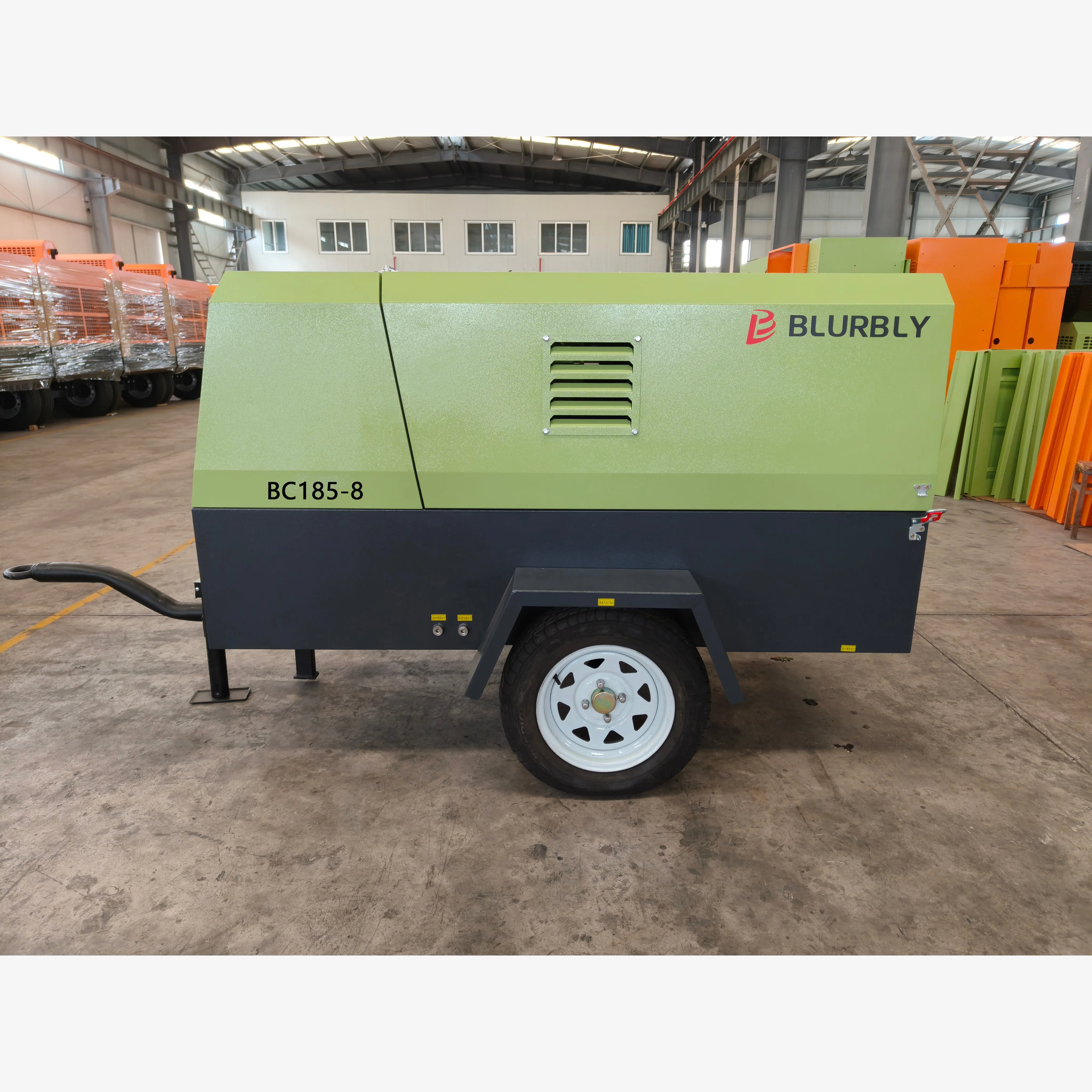 EU EPA T4F Certified Customize Wholesale Portable Screw Mobile Diesel 185Cfm air Compressor for Mining 7 bar Use with Rock Drill
