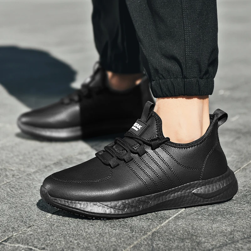 Hotel chef shoes four season new light plus size men\'s kitchen work shoes waterproof non-slip oil-proof chef gareer casual shoes