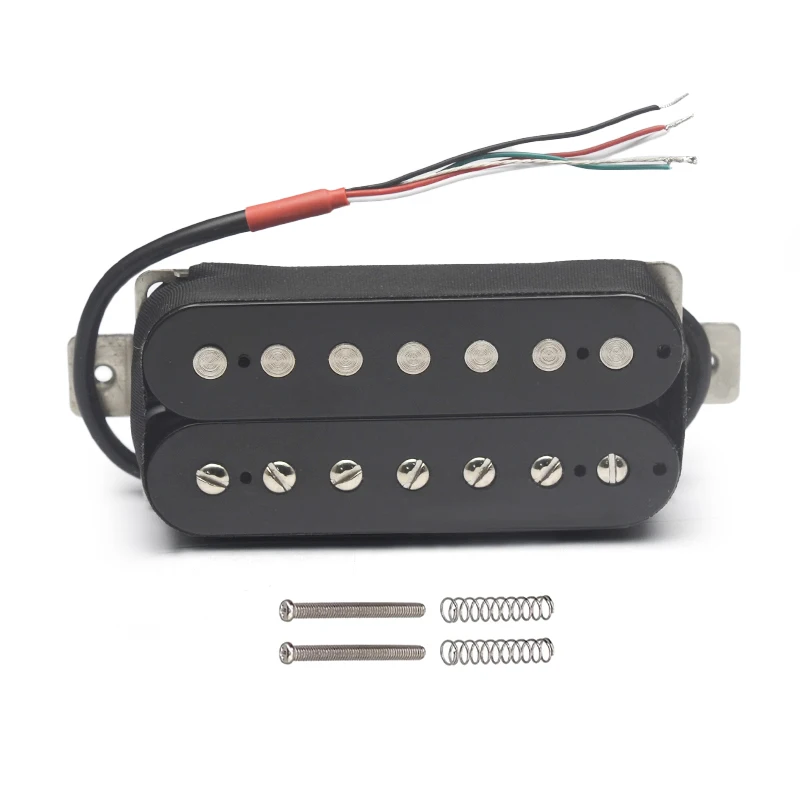 Alnico 5 7String Electric Guitar Pickup N-8.8K/B-14.2K Humbucker Alnico V Pickup Coil Splitting Pickup Guitar Parts Black