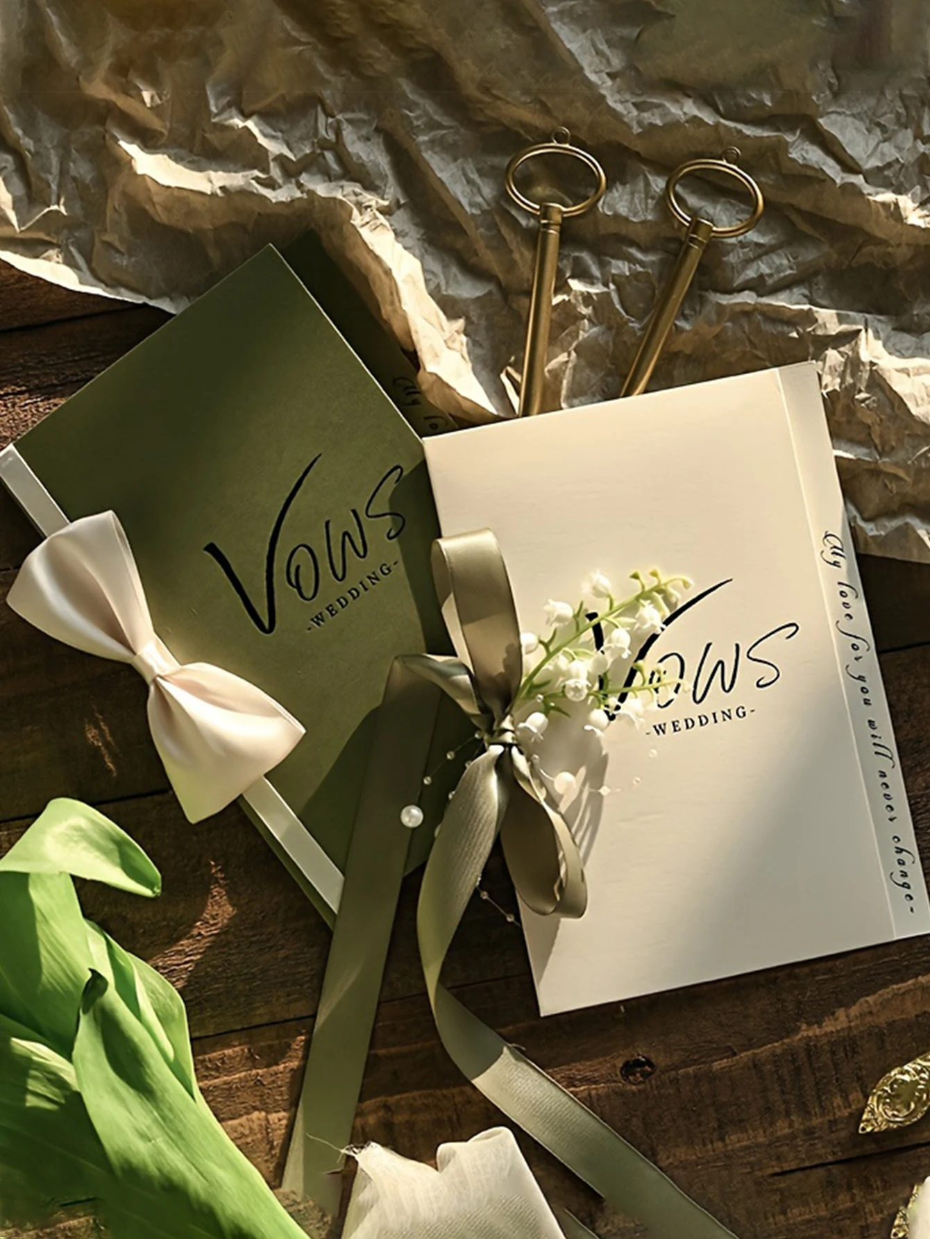 2 قطعة/المجموعة بطاقات الزفاف قسط DIY العروس العريس اعتراف كتاب مع 2 أقلام الكتابة الرئيسية ، لوازم حفلات الزفاف #1