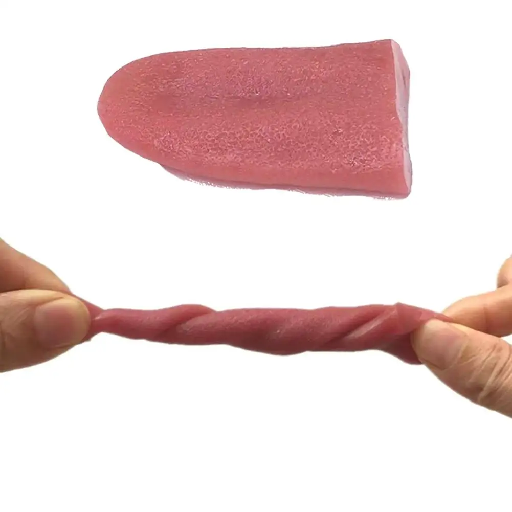 Realistic Fake Tongue Gross Jokes Prank Magic Tricks Horrific Magicians Props Piercing Magic Accessories Novelty and Gag Toys