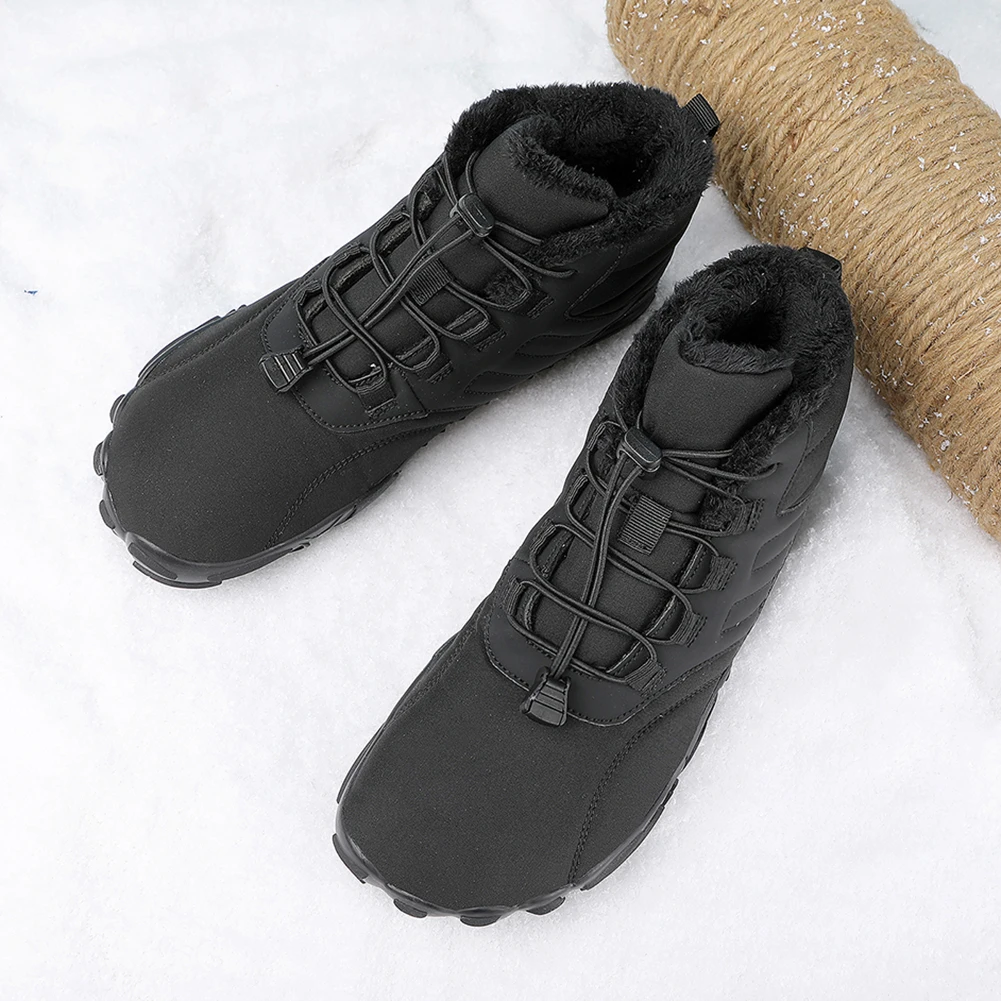 Toe Shoes Barefoot Shoes Men Women Waterproof Minimalist Shoes Non-Slip Breathable Rubber High Ankle Boots for Trekking Climbing