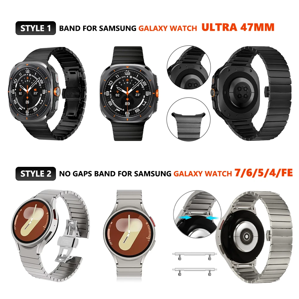Stainless Steel Bracelet for Samsung Galaxy Watch 7 Ultra 47mm Band Luxury Metal Wristband Strap for samsung galaxy ULTRA 47MM image 4