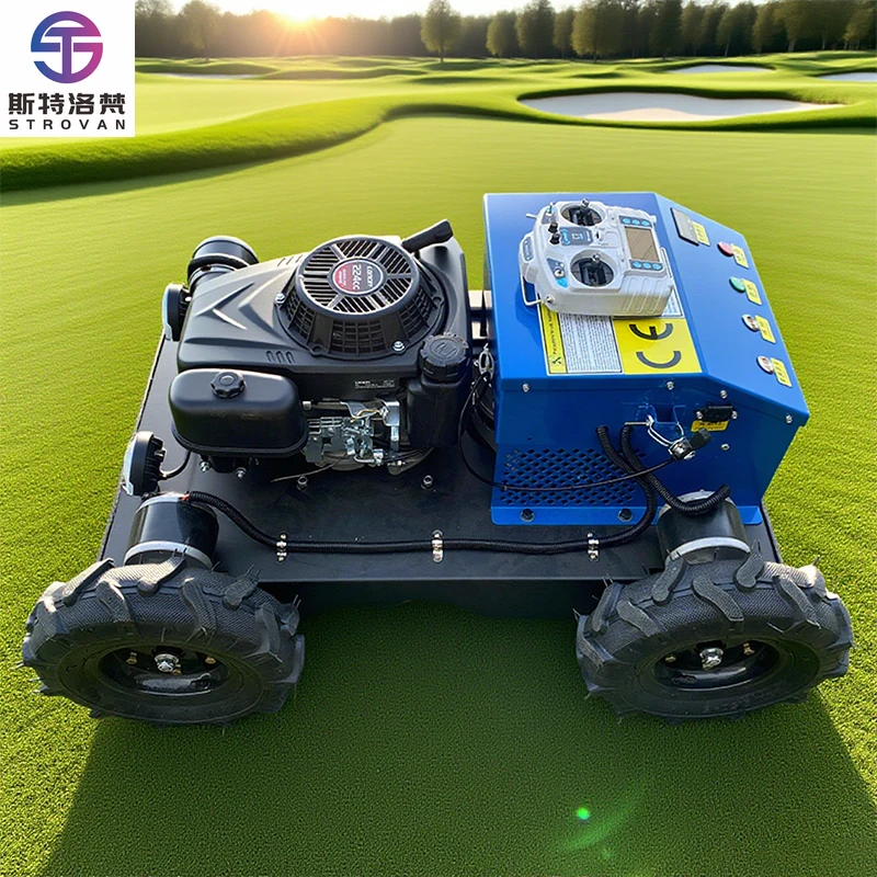 

STLF CE EPA Approved All Terrain Agriculture Rubber Four-Wheel Remote Control Robot Shandong Lawn Mower