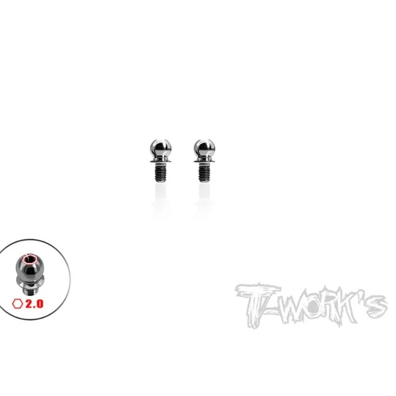 Original T works TP-T4- 64 titanio 4,9x3/4/5/6/8/10mm extremo de bola (para Xray X4/T4) 2 uds. Pieza profesional de control remoto