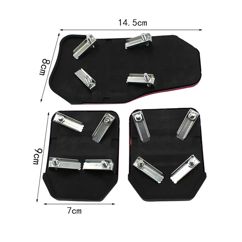 Aluminum Manual Transmission Car Foot Pedal Cover Set Alloy Anti Skid Brake Clutch Accelerator Foot Pedal Pad Car Accessories