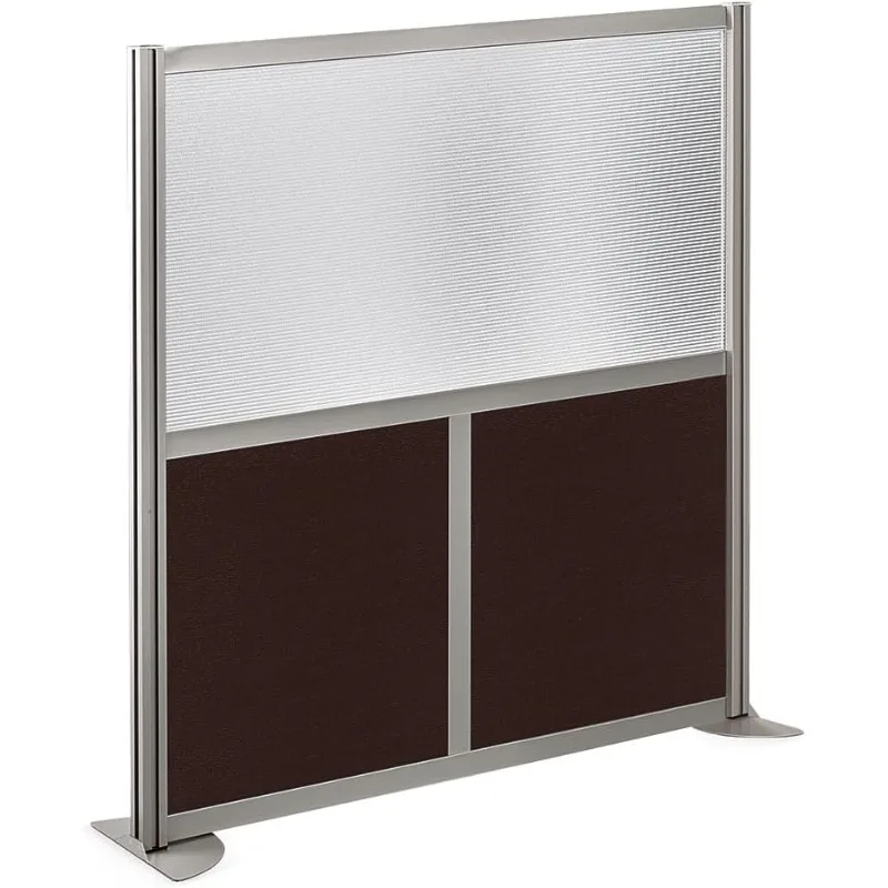 Cubicle Privacy Panel Wall Divider - Modern Room Separator with Quick Assembly - Indoor Laminate Free Standing Portable Room