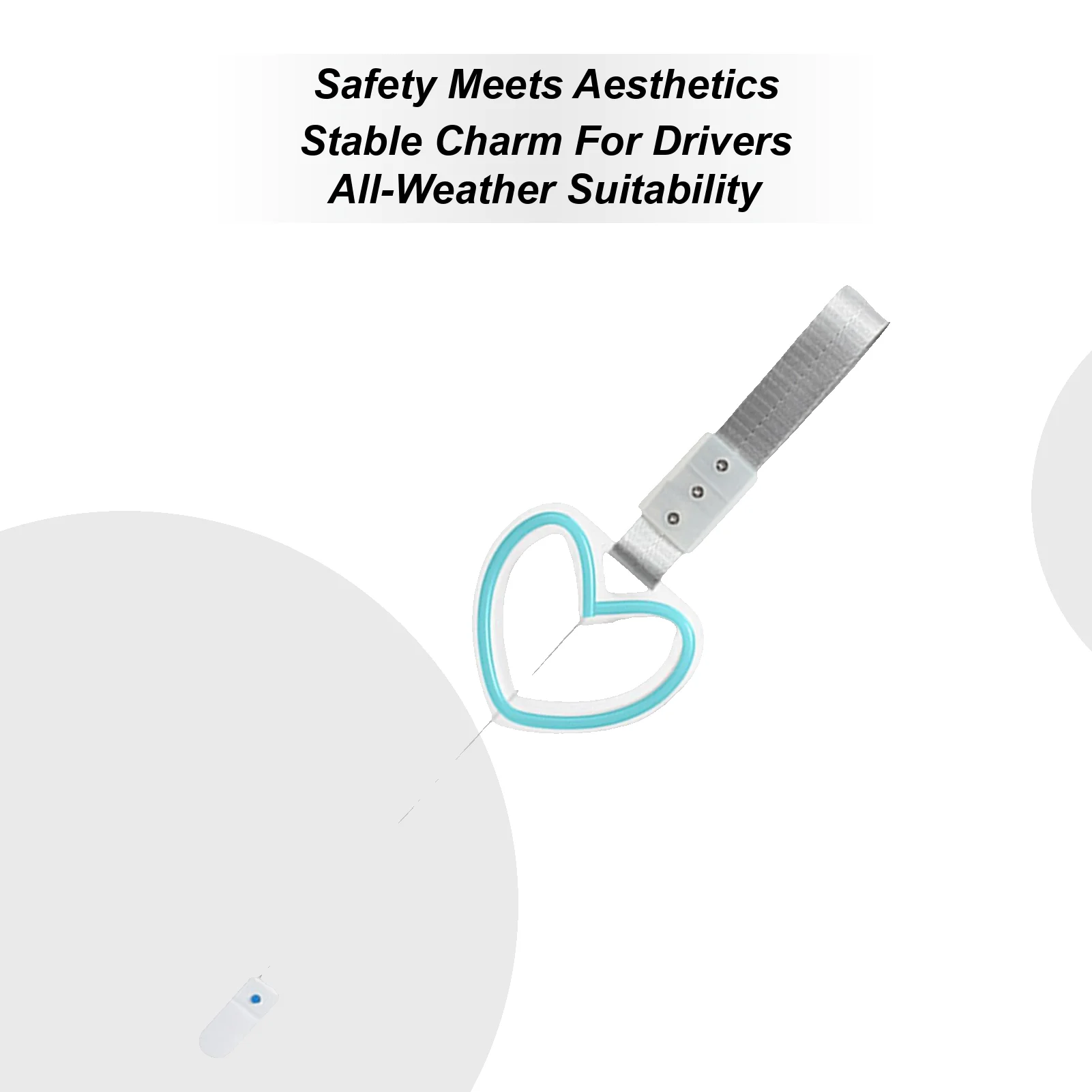 

Rear View Mirror Decoration LED Heart Shaped Automotive Interior Decoration Heart-Shaped Car Handle Straps For SUV RV Sedan