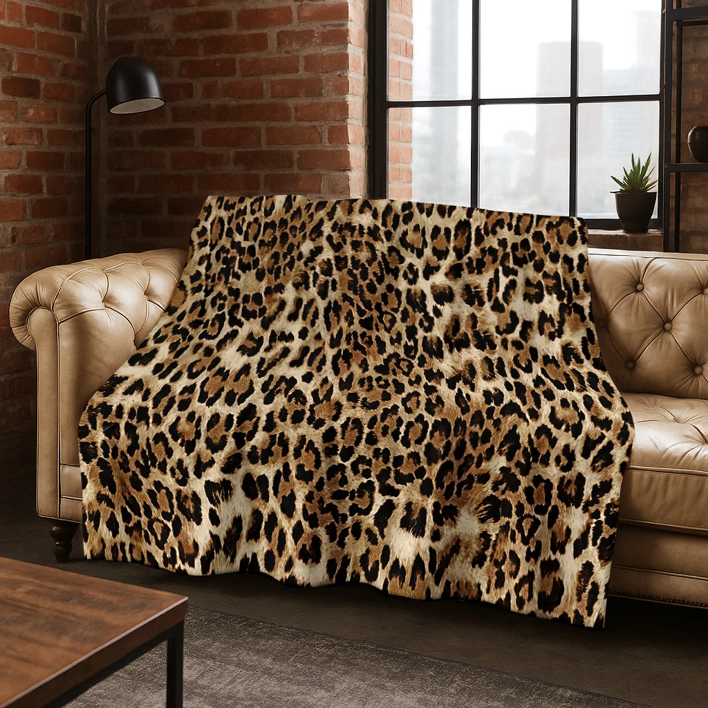 3D-Flanelldecke mit bunten Zebrastreifen und Leopardenmuster, weiche warme Decke für Zuhause, Schlafzimmer, Büro, Reisen, Camping, Picknick, Geschenk