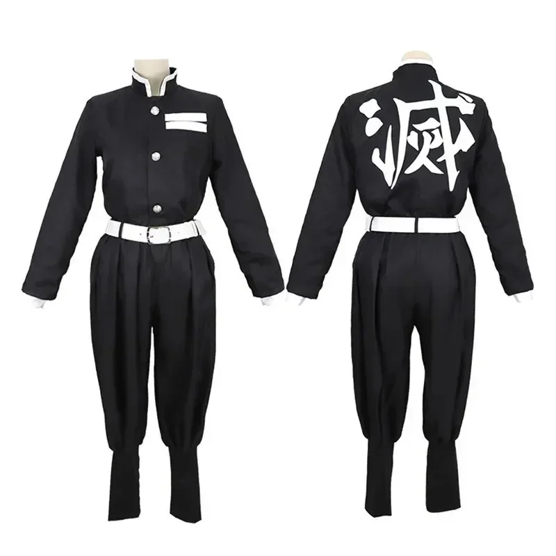 Anime Demon Slayer Kimetsu no Yaiba Agatsuma Zenitsu Costume Cosplay donna Kimono uniforme Halloween Christmas Party Clothes