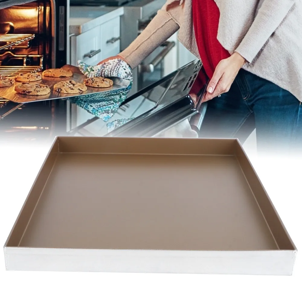 Aluminum Alloy Cake Baking Mold Non Stick Right Angle Rectangle Baking Tray Easy to Clean Food-Grade Baking Pan Oven Sheet