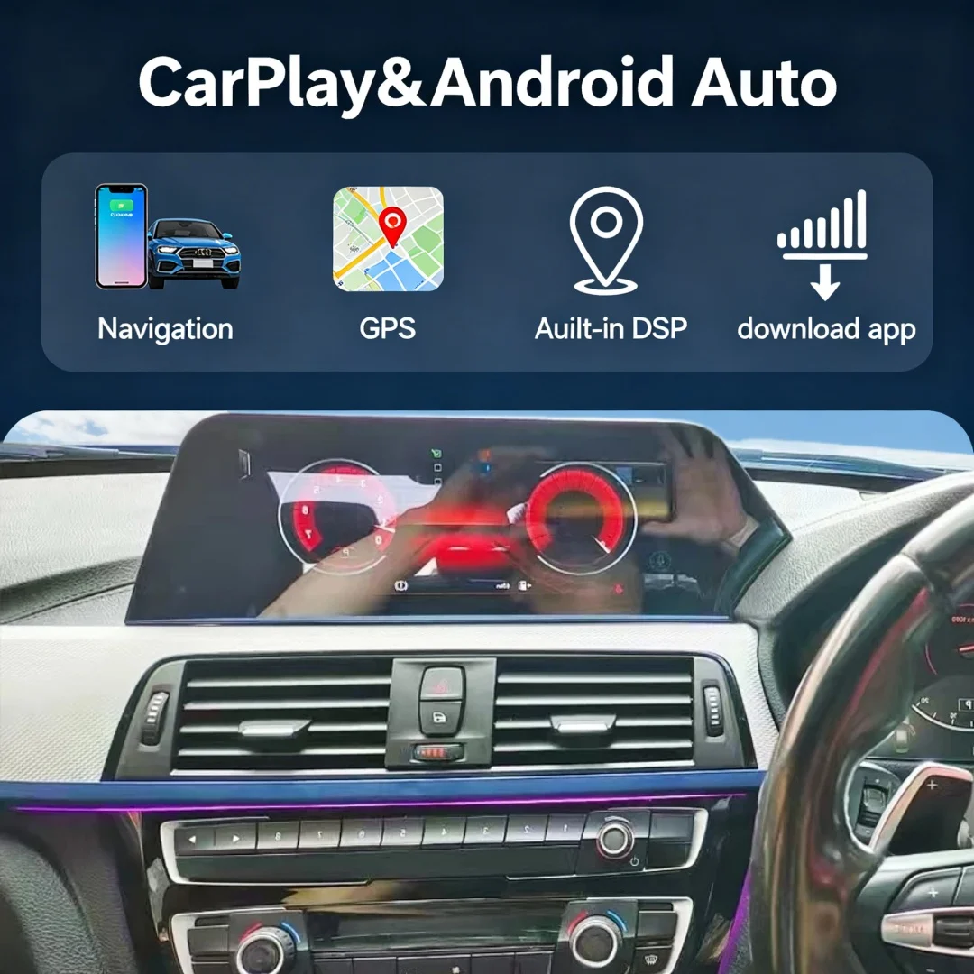 Android 15 New Blue Light Anti Glare Blade Screen Suitable For BMW 3Series 4Seires F30 F31 F32 F33 F34 F36 Car Multimedia Player