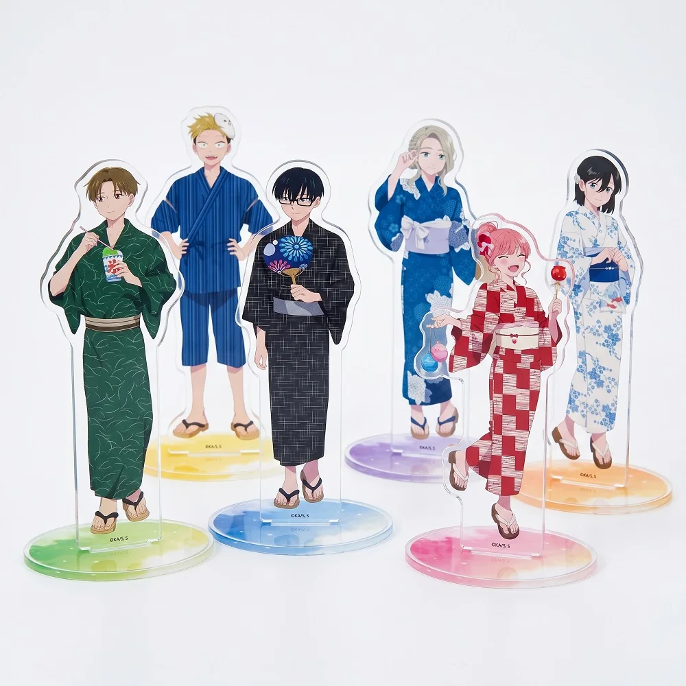 Anime You and I Are Polar Opposites Acrylic Stand Figure, Kimono Costume Tani Plate Decor, Cosplay Desk Standee Gift Keychain