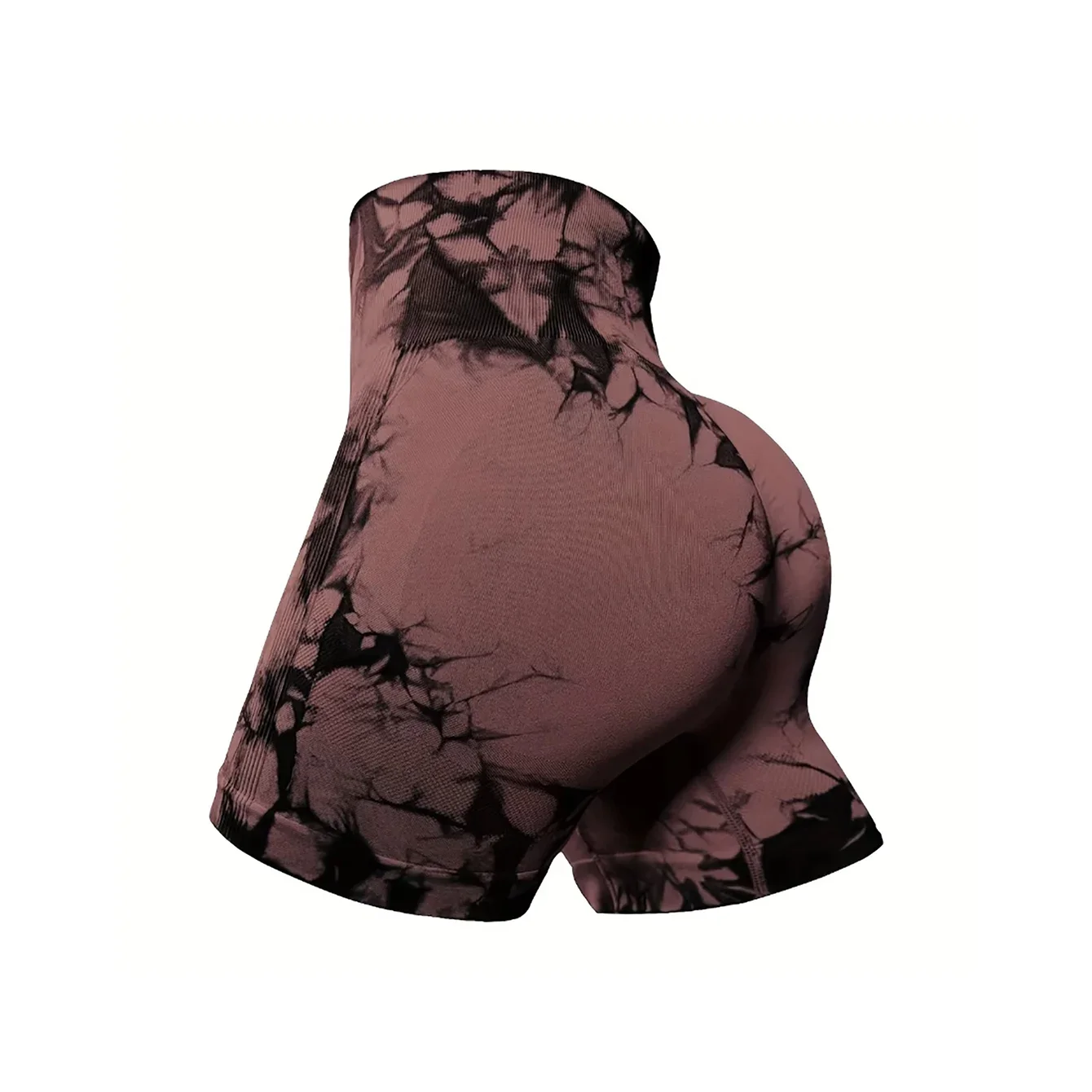 High waist hip lifting abdominal contraction tie dye casual print push up fitness yoga tight pants women's sports pants