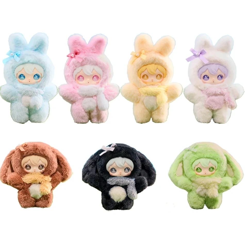 صندوق أعمى من الفينيل اللامع على شكل أرنب من Ayor Toys - قلادة لعب عصرية لطيفة من سلسلة Shyshyshy World قابلة للجمع كهدية عيد ميلاد للفتيات