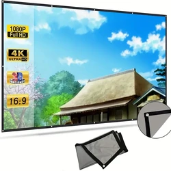 No punching hooks, outdoor camping style metal anti light screen, high-definition daytime direct projection screen