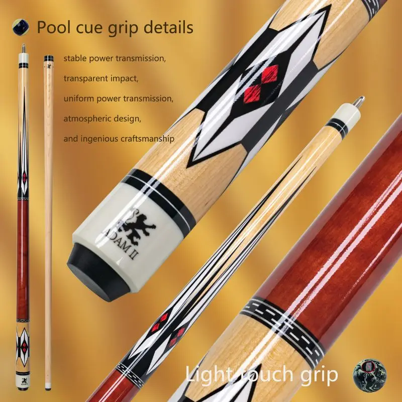 

Professional 13mm Pool Cue – 2-Piece Wooden Billiard Stick for Nine Ball and Eight Ball Games