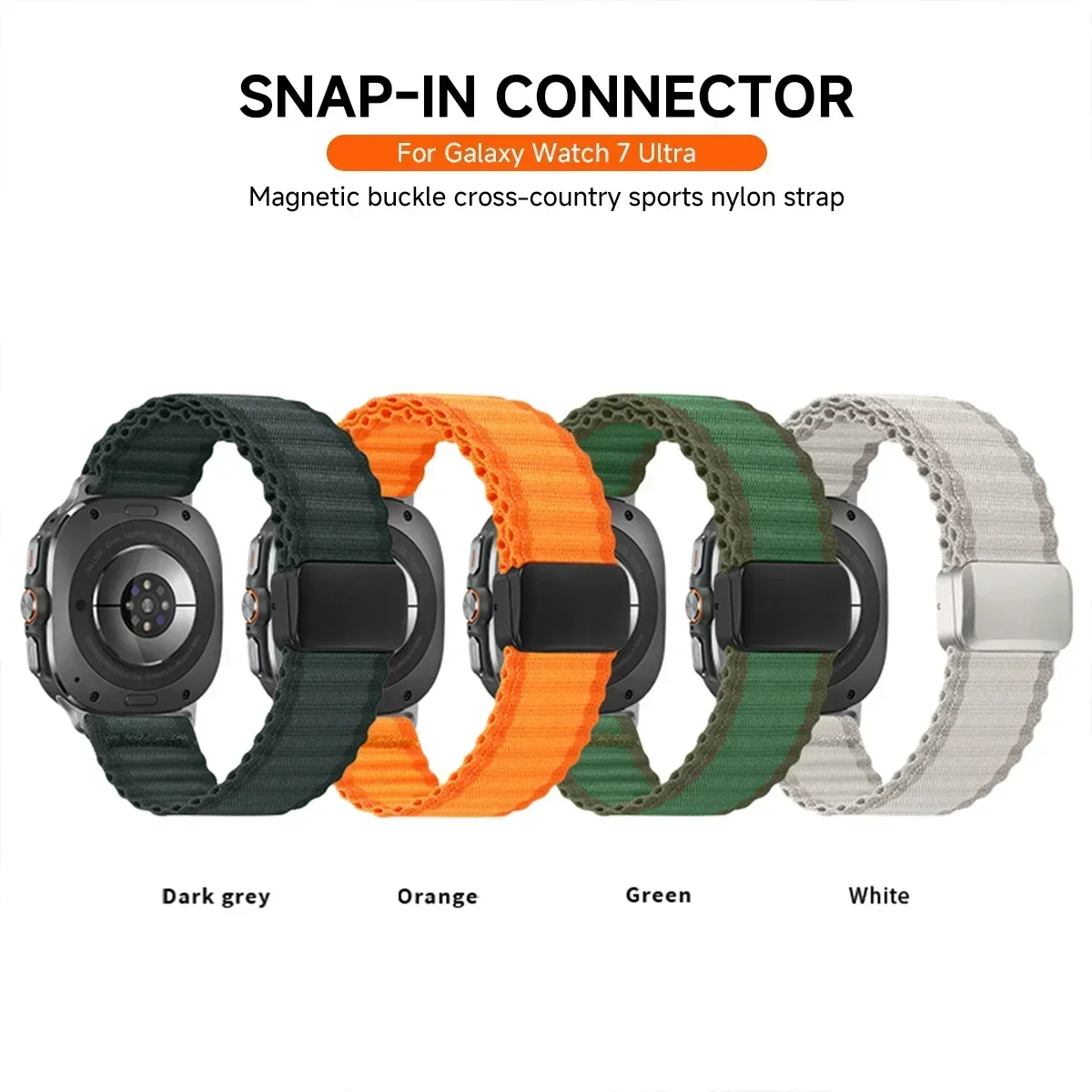 Trail loop band voor Samsung Galaxy Watch 7 Ultra 47 mm sport nylon band magnetische armband voor Galaxy Watch Ultra 47 accessoires