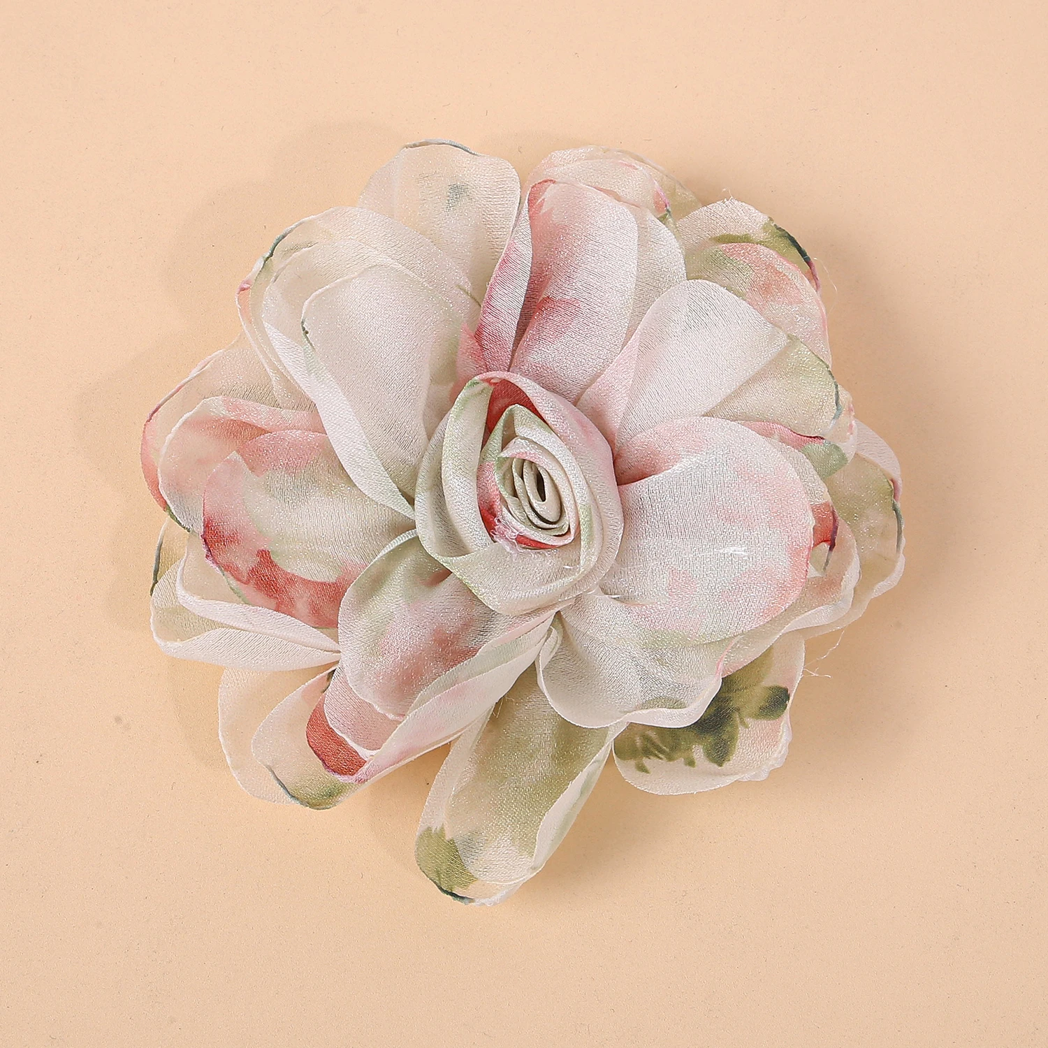 3pcs Chiffon Print Flower Accessories For DIY Handmade Clothing Clip Handicraft Gift Bag Brooch Trousers Decor Accessories