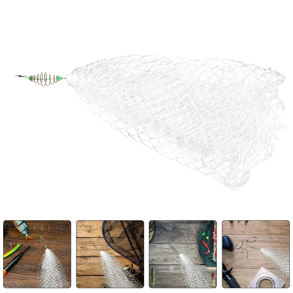 

5Pcs Foldable Nylon Fishing Net Iron Mesh Lightweight Portable for Lakes Rivers Oceans Small Fish Catching Trap Net