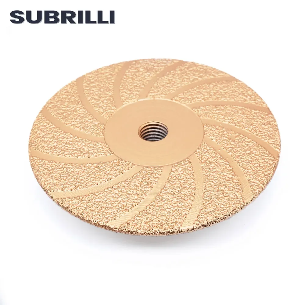 SUBRILLI 5" Vacuum Brazed Diamond Grinding Wheel 125mm Cutting Disc Saw Blade For Angle Grinder Marble Granite Stone