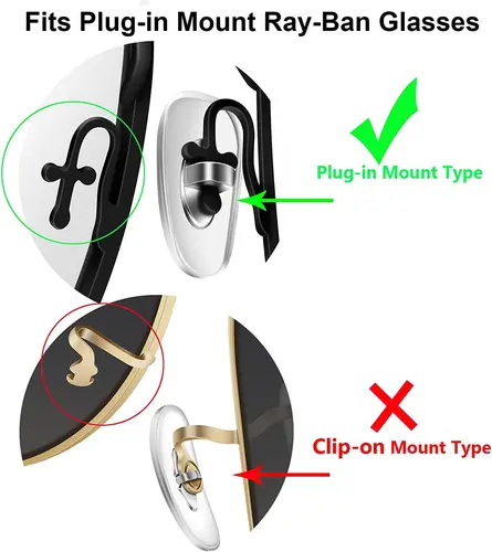 Imagen 2 del producto Venta al por mayor de piezas de almohadillas nasales de repuesto para gafas de sol tipo montura con Clip Ray-Ban RB3703, protector de nariz suave