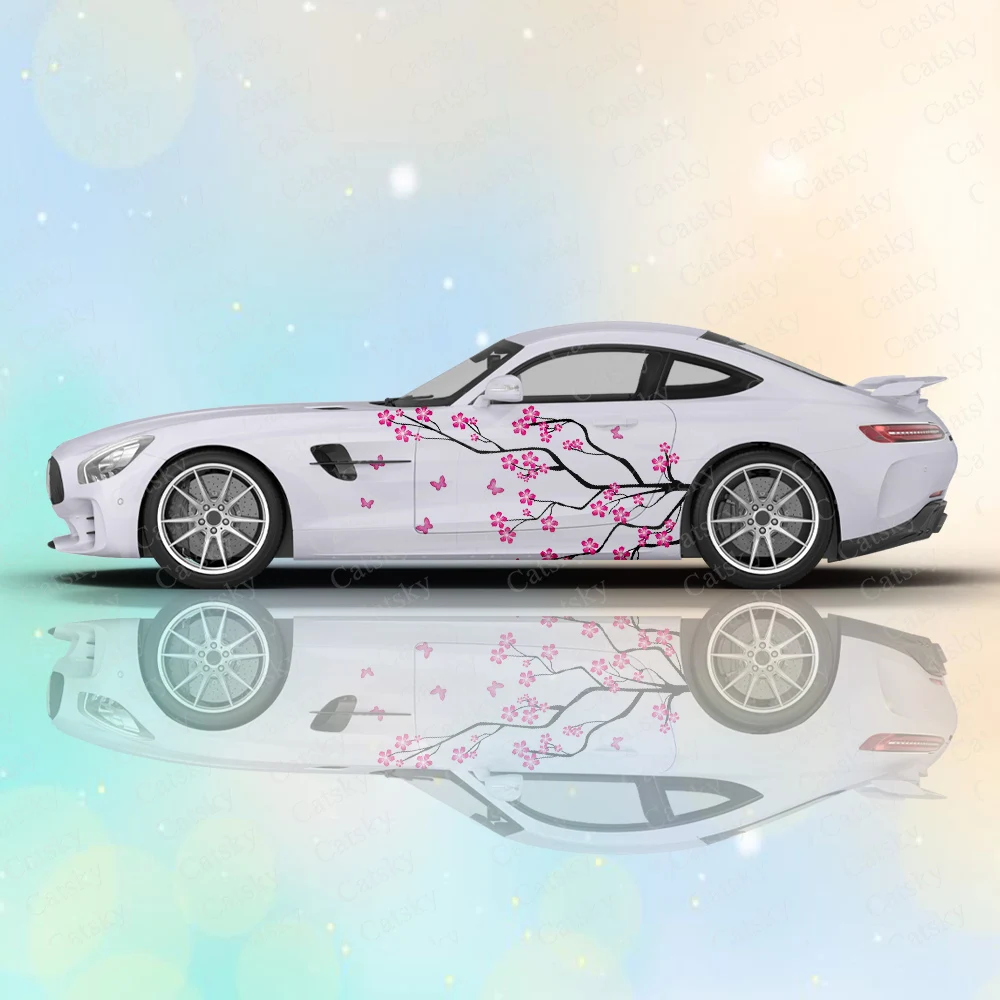 Sakura Cherry Blossom Livery, Japanese Side Car Decal, Universal